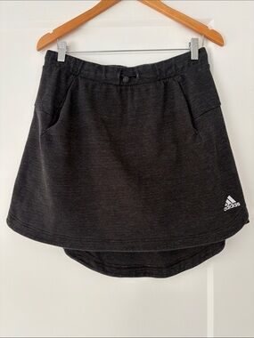 Adidas Women's Dark Gray High-Low Athletic Skirt with Pockets